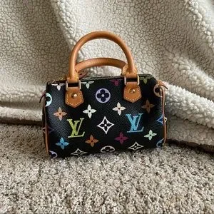 Nano Speedy Bag Mini Speedy Multicolor Black Louis Vuitton Bags Louis  Vuitton Multicolor Noir Mini Speedy